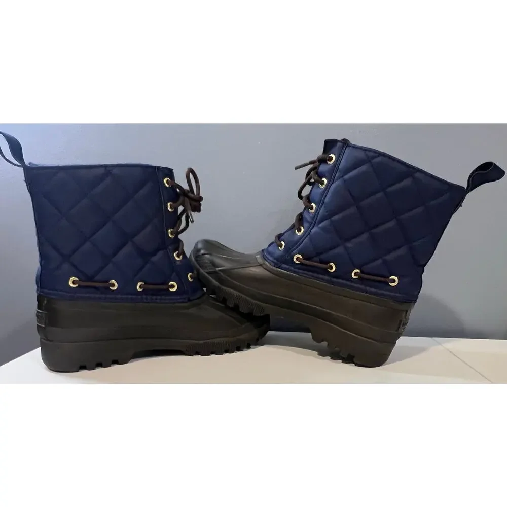 EUC Sperry Boots in Navy Blue and Brown